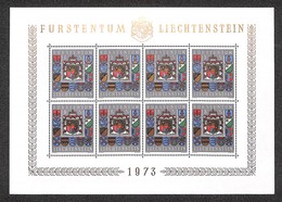 ESTERO - LIECHTENSTEIN - 1973 - Minifoglio Stemma (590) - Gomma Integra (65) - Andere & Zonder Classificatie