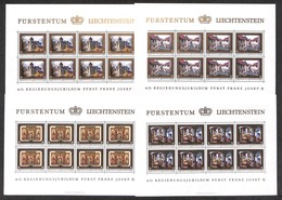 ESTERO - LIECHTENSTEIN - 1978 - 40° Franz Josef II (06/709) - Serie Completa In Minifogli - Gomma Integra - Sonstige & Ohne Zuordnung
