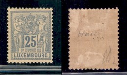 ESTERO - LUSSEMBURGO - 1882 - 25 Cent (52D) - Gomma Originale (120) - Sonstige & Ohne Zuordnung