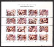 ESTERO - MACAU - 1989 - Dipinti Del Museo Luis De Camoes (616/619) - Foglio Di 16 Valori - Gomma Integra (75) - Autres & Non Classés