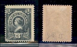 ESTERO - NEWFOUNDLAND - 1890 - 3 Cent Vittoria (40a) - Gomma Originale (45) - Other & Unclassified