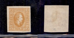 ESTERO - ROMANIA  - 1865 - 2 Par Cuza (11ay) - Carta A Strisce - Gomma Originale (70) - Sonstige & Ohne Zuordnung