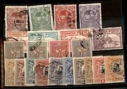 ESTERO - ROMANIA  - 1906 - Cartoncino Con 32 Valori Emessi Nell'anno (161/164 + 169/186) - 4 Serie Complete - Usati (95) - Autres & Non Classés