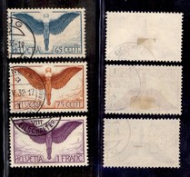 ESTERO - SVIZZERA - 1924 - Posta Aerea (189x/191x) - Serie Completa - Usata (170) - 1843-1852 Federal & Cantonal Stamps