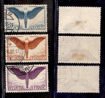 ESTERO - SVIZZERA - 1924 - Posta Aerea (189x/191x) - Serie Completa - Usata (170) - 1843-1852 Kantonalmarken Und Bundesmarken