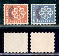 ESTERO - SVIZZERA - 1959 - Europa Soprastampati (681/682) - Serie Completa - Gomma Integra (40) - 1843-1852 Timbres Cantonaux Et  Fédéraux