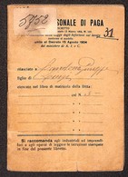 VARIE  - VARIE  - Libretto Personale Di Paga Del 1904 - Compilato All'interno Dal 1923 Al 1931 - Préphilatélie