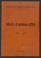 VARIE  - VARIE  - Libretto Di Quietanze Affitto Dal 1925 Al 1937 Compilato E Completo Delle Marche Da Bollo - Prephilately