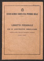 VARIE  - VARIE  - 1944 - Libretto Personale Per Le Assicurazioni Obbligatorie - Vorphilatelie