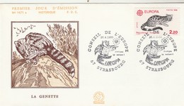 France EUROPA CEPT Enveloppe FDC 1986 Strasbourg -  La Genette Animaux - 1986