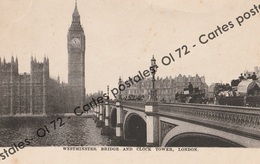 CPA - Angleterre > London > Westminster Bridge And Clock Tower - Animée Animated - River Thames