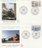 France EUROPA CEPT 2 Enveloppes FDC 1987 Strasbourg -  Architecture - 1987