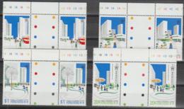 HONG KONG - 1981 Public Housing Traffic Light Gutter Pairs. Scott 376-379a. MNH ** - Ungebraucht