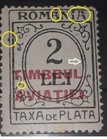 Error REVENUE STAMPS ROMANIATAXA DE PLATA, ERROR NROKE WORD,,SRUCHARGE MISPLACED - Variétés Et Curiosités