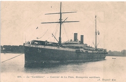 Cpa " La Cordillière"paquebot-poste Courrier De La Plata - Steamers