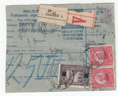 Yugoslavia Kingdom SHS - Croatia Postal Delivery Note Poštanski Otpremni List 1922 Zagreb Gospić B181010 - Croazia