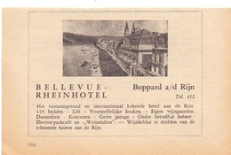 Pub Reclame Org. Knipsel Tijdschrift - Bellevue Rheinhotel - Boppard A/d Rijn - 1955 - Advertising