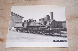 Photo La Vie Du Rail,Loco Vapeur Type 120(de 1880 à 1884) Photo Numérotée Mat Argentique Format 24/30 - Trains