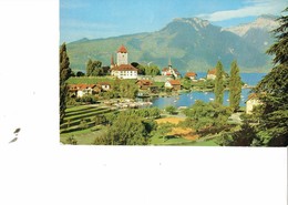 SWITZERLAND 1967 -  POSTCARD SPIEZ AMB THUNERSEE MIT SCHLOSS SIGRISWILERGRAT UND  NIEDERHORN SHINING -MAILED 20.7.1967PO - Sigriswil