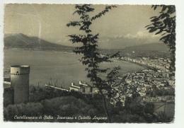 CASTELLAMMARE DI STABIA - PANORAMA E CASTELLO ANGIOINO  VIAGGIATA FG - Castellammare Di Stabia