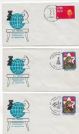 Cuba 1975; 3x Chess Ajedrez - Lettres & Documents