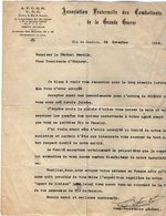 VP13.062  RIO DE JANEIRO 1924 - Lettre - Association Fraternelle Des Combattants De La Grande Guerre Pour Le Gal GAMELIN - Documents