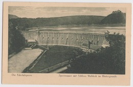 Edertalsperre - Sperrmauer Mit Schloss Waldeck Im Hintegrunde - Edersee (Waldeck)