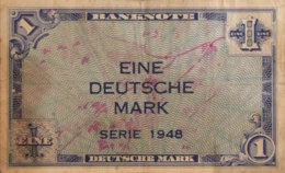 Germany West 1 Mark, WBZ-2/Ro.232 (1948) - Fine - 1 Deutsche Mark