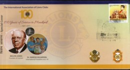 India 2018 Lion's Club Melvin Jones Founders Of Lionism Special Cover # 6953 - Rotary Club