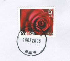 Briefstück Rose Rot Spirale Gdans Danzig - Cartas & Documentos