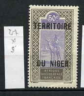 Niger 1925-26 Y&T N°27 - Michel N°27 * - 50c Targui - Neufs