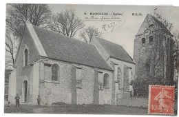 94 Marolles En Brie Eglise Carte Ecrite En 1910 - Marolles En Brie