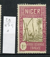 Niger 1926-38 Y&T N°29 - Michel N°29 Nsg - 1c Puit - Nuevos