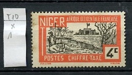 Niger Taxe 1927 Y&T N°T10 - Michel N°P10 * - 4c Fort - Nuevos