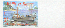 WALLIS & FUTUNA 1981 Ship 3f IMPERF. - Imperforates, Proofs & Errors