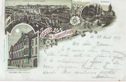 GRUSS Aus LUXEMBOURG 1898 (timbre Décollé) - Koninklijke Familie
