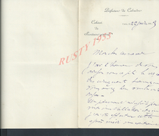 LETTRE DE 1899 ECRITE DE LA PRÉFECTURE DU CALVADOS CAEN : - Manuscripts
