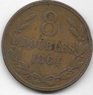 Guernesey - 8 Doubles - 1864 - TB - Guernsey