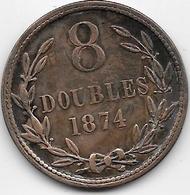 Guernesey - 8 Doubles - 1874 - TTB - Guernsey