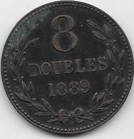 Guernesey - 8 Doubles - 1889 H - TTB - Guernesey