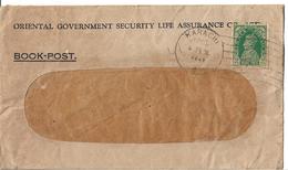 India 1937  King George VI Definitives (1937-40) Airmail Cover - Corréo Aéreo