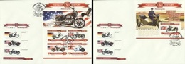 Maldives 2015, Transports, Motorcycles, 4val In BF+BF In 2FDC - Motorbikes