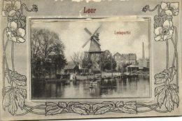 LEER, Ostfr., Ledapartie Mit Mühle (1908) Leporello AK - Leer