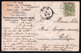 Nr. 56 Op Kaart Met Sterstempel (Relais) * HUYSSE * (cote D) > Enkelcirkel ZELE 1906 - Postmarks With Stars