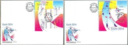 Mozambico 2013, Winter Olympic Games In Sochi, 4val In BF +BF In 2FDC - Winter 2014: Sotschi