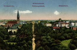 WILHELMSHAVEN, Christuskirche, Stationsgebäude, Wasserturm (1918) AK - Wilhelmshaven