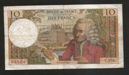 FRANCE - BANQUE De FRANCE - 10 Francs VOLTAIRE ( P. 5 / 3 / 1970 ) Serie: Y. 576 - 10 F 1963-1973 ''Voltaire''