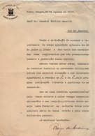 VP13.085 - Brésil - Gabinete Do Presidente à PORTO ALEGRA 1919 - Lettre De Mr BORGES DE MEDEIROS Pour Mr Le Gal. GAMELIN - Documents