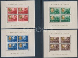 ** 1947 Roosevelt Kisív Sor Egyenes Képállással (90.000) (apró, ívszéli Hibák / Minor Faults On Margins) - Autres & Non Classés