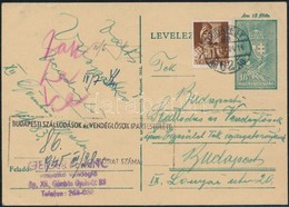 1945 III. 21 Budapest Szükségtarifa Korszak (1945 III. 2-V. 1) Lásd Dr Nagy Ferenc Tanulmánya Philatelica R! - Autres & Non Classés